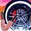 Полотенца для чистки автомобиля Плюшевое полотенце для сушки автомобиля Ультрапоглощающее полотенце для мытья Портативная двусторонняя щетка для чистки дисков с длинным ремешком
