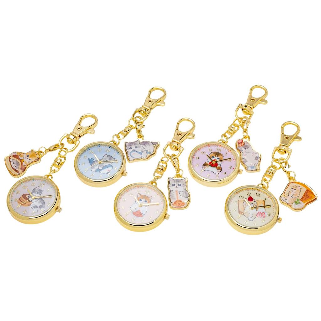 Pocket Watch Analog Keychain Watch Beige Mofusand [Fieldwork] Women's MSD003-3