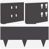 Lawn Edging 10 pcs 100 x 20 cm Steel Black