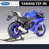 1/12 Scale Welly 2020 YAMAHA YZF-R6 Alloy Motorcycle Model Diecasts Metal Toy Vehicles Motorcycle Model High Simulation Collection Childrens Gifts