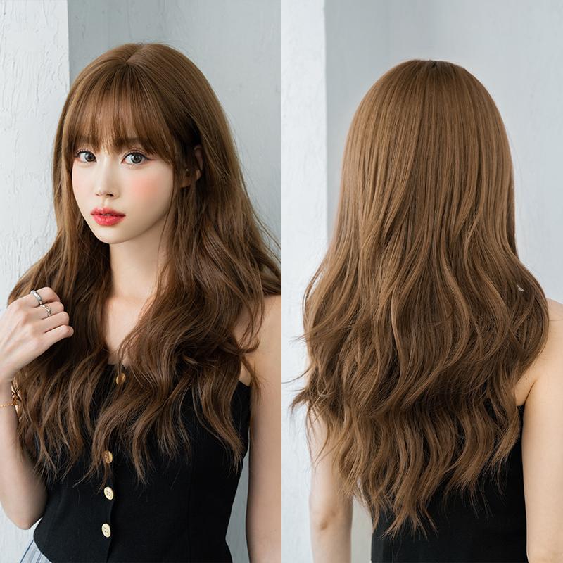 Профессиональные парики Длинный волнистый розовый парик Сакуры для милых девочек Синтетический парик высокой плотности с вьющимися волосами и челкой Подходит для начинающих