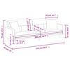 Sofa Bed with Cushions Dark Gray Fabric