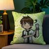 Наволочка с мультяшным персонажем Беном (B-Ben 10) для дивана, гостиной, спальни, двусторонняя печать, квадратная, для сна.