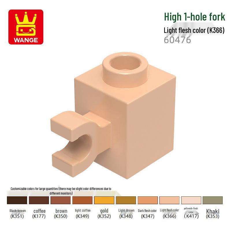 Wange DIY 1-Hole Fork Building Blocks - MOC Assembly Small Parts Toy