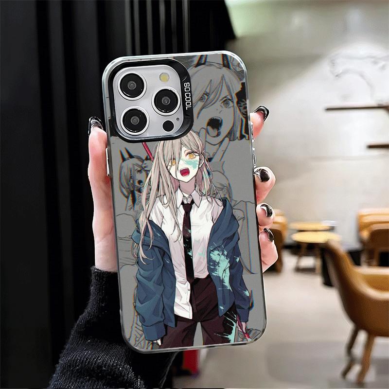 Аниме Персонаж Сила CSM Мягкий Чехол для Телефона для iPhone 15 16 17 Pro Max 17Air 16E 14 Plus 13 12 Mini Ударопрочный Чехол Задняя Панель