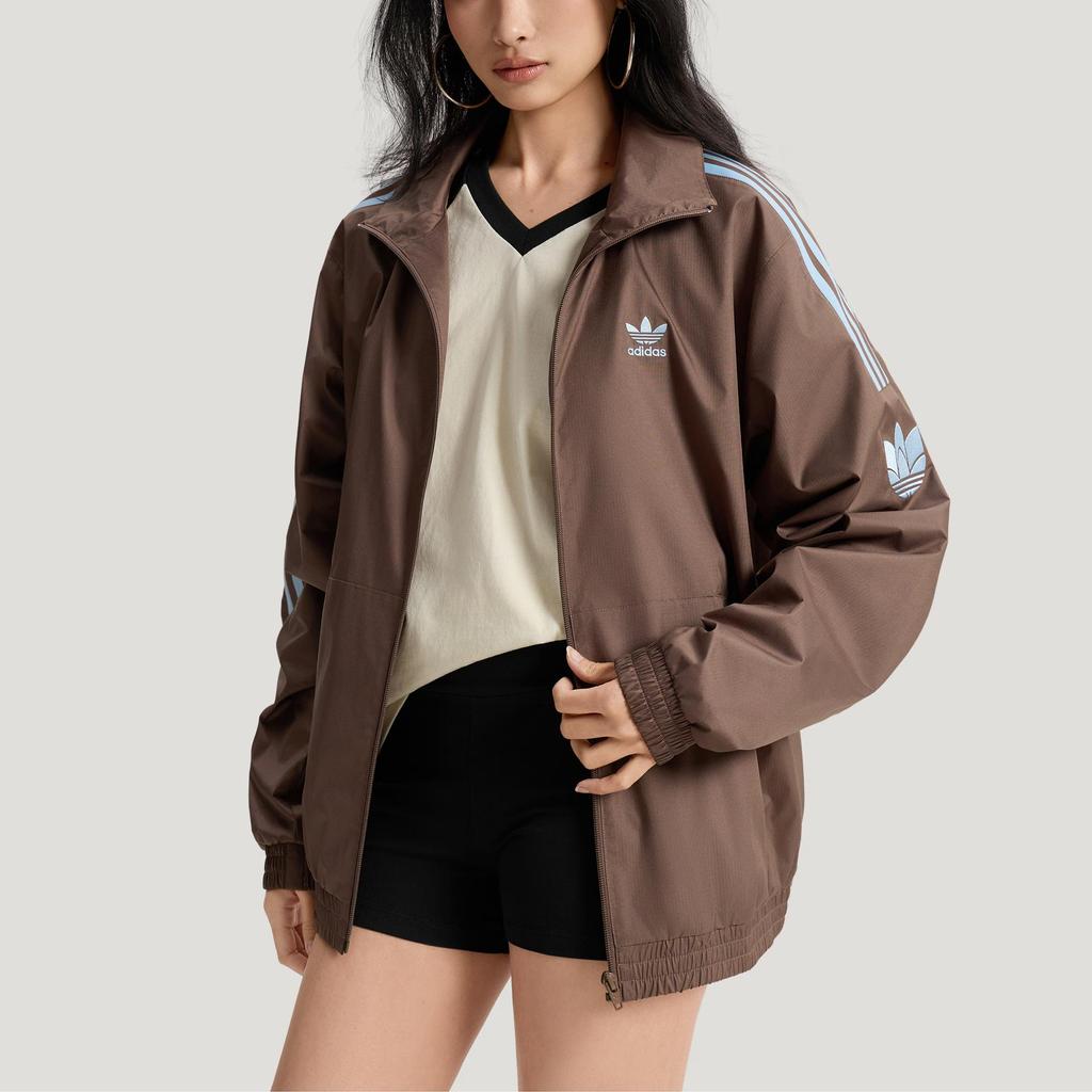 adidas Оригинальная унисекс ретро спортивная куртка коричневая KV8875