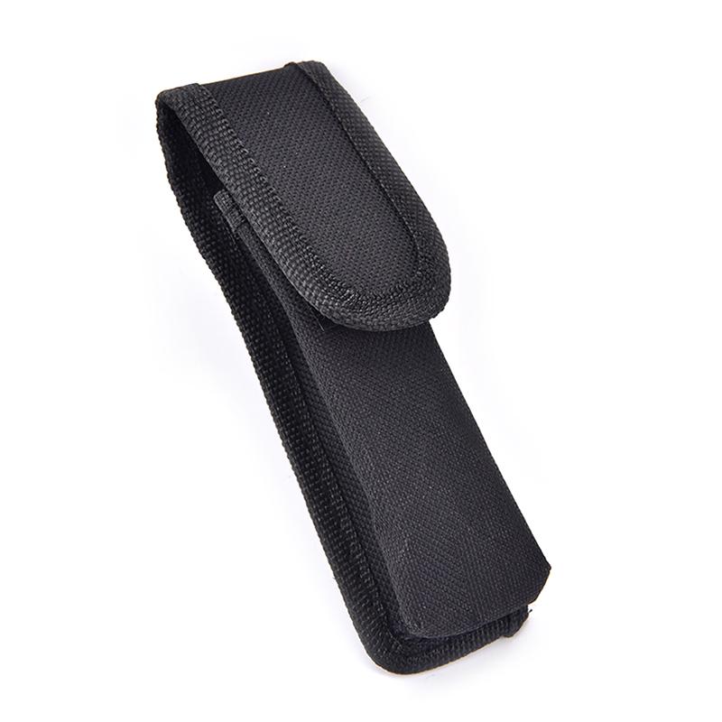 Outdoor Black Nylon Flashlight Pouch Flashlight Holster Torch Pouch Waist Belt
