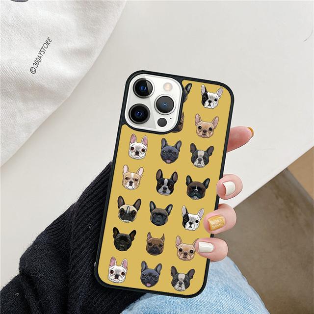 Чехол для телефона с французским бульдогом Для iPhone 17 Air 15 16 Чехол 11 13 14 Pro Max 12 Plus Max Fundas