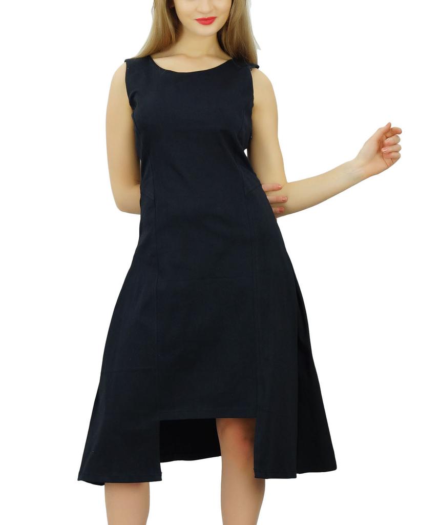 Bimba Женское А-симметричное платье с круглым вырезом без рукавов, формальное повседневное платье
