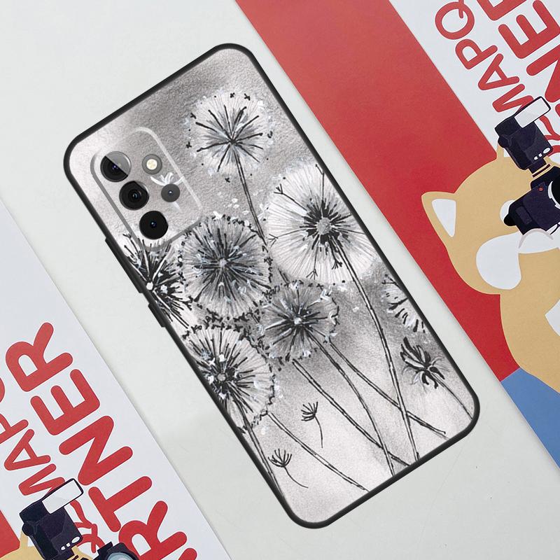Чехол с изображением одуванчика для Samsung Galaxy A54 A34 A24 A14 A73 A53 A33 A23 A13 A52 A32 A22 A12 A51 A71