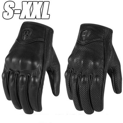 Кожаные перчатки Мотоциклетные гонщики Вооруженные ветрозащитные перчатки Зимние все пальцы Перевозка велосипедных перчаток