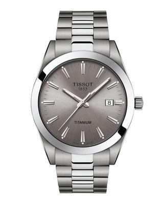 [Tissot] Мужские часы TISSOT Gentleman Серый циферблат Титановый браслет T1274104408100 [Авторизованный импорт]