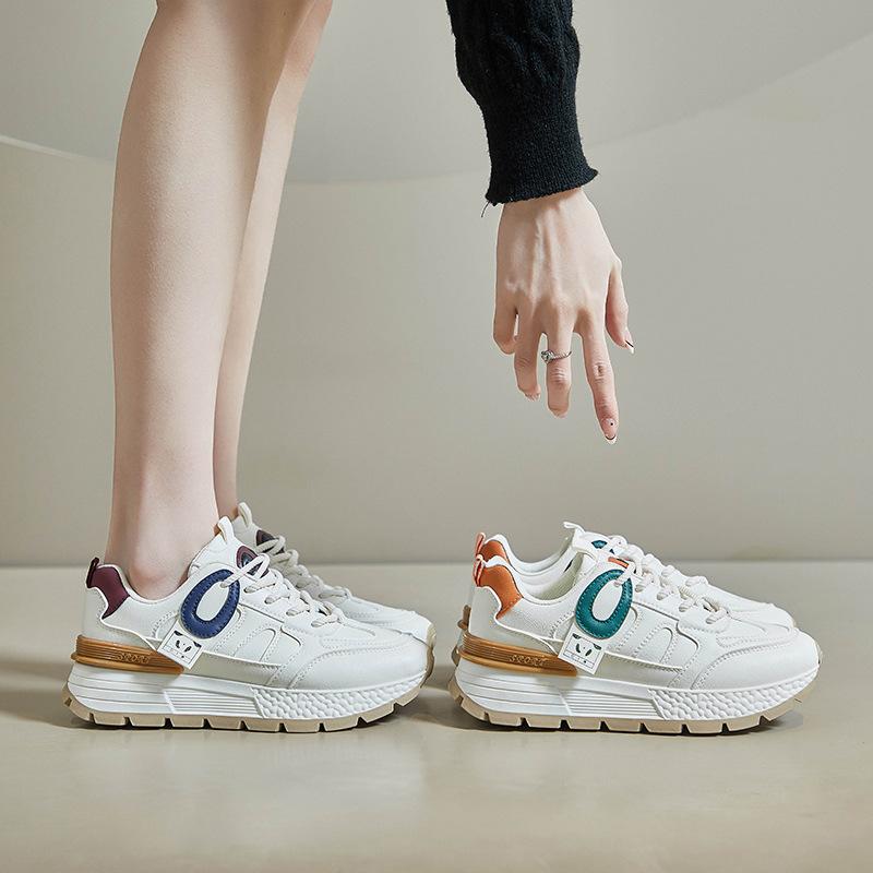 Женские легкие кроссовки, уличные противоскользящие кроссовки из искусственной кожи на шнуровке, повседневная удобная прогулочная обувь, дышащая спортивная обувь для бега для женщин