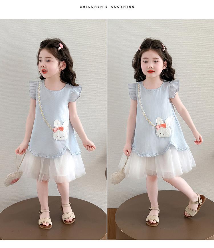 Girls' mesh dress 2026 summer new children's dress, thin Korean version princess dress for baby girls, summer outfit