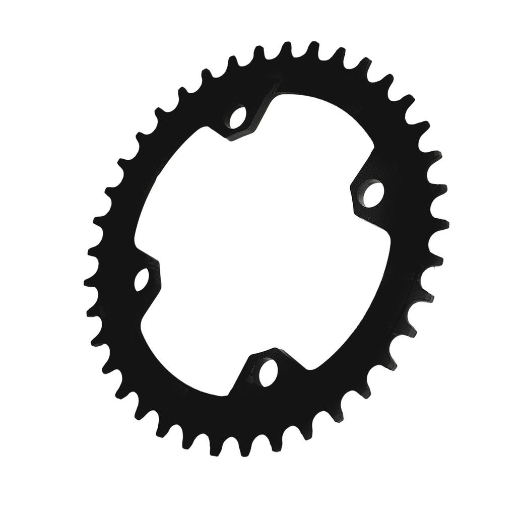Bike Chainring 104BCD 38T Positive Negative Tooth Plate Bicycle Chain Wheel for Road Bikes Black