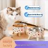 Elevated Non-Slip Pet Bowl - Stainless Steel Dog & Cat Bowl with Anti-Spill Design, Protects Cervical Spine