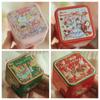1PCS Christmas 3D Relief Candy Storage Tinplate Box Small Square Biscuit Cosmetic Jewelry Organizer Case for Wedding Gift Box
