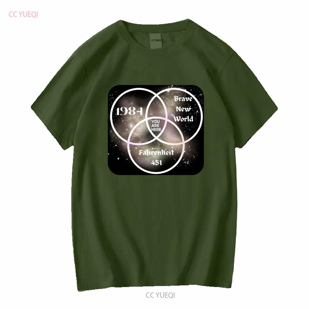 NEW LIMITED 1984 Brave World You Are Here Dystopia T Shirt long or short sleeves vintage Washed homme fashion streetwear