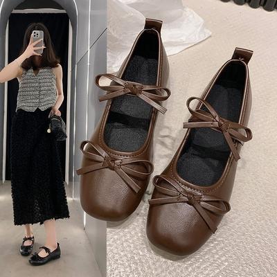 Туфли Мэри Джейн Женские туфли на толстом каблуке Одинарные туфли с одним ремнем на высоком каблуке Средний каблук Розовые ретро-туфли в стиле феи Темперамент