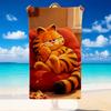 Quick Dry Beach Towel Garfield cartoon Pattern, Lightweight Absorbent Towel for Pool Beach Vacation Use