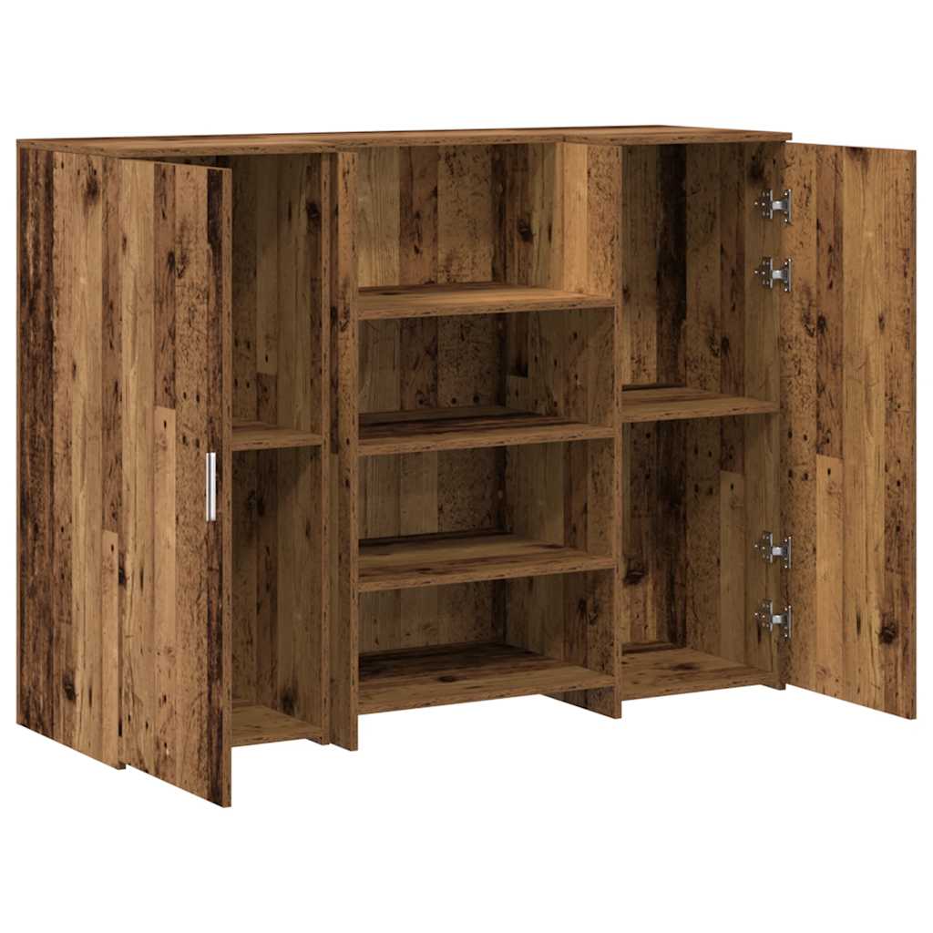 Reception Desk with Rustic Wood Look 135 x 50 x 103.5 cm Engineered Wood