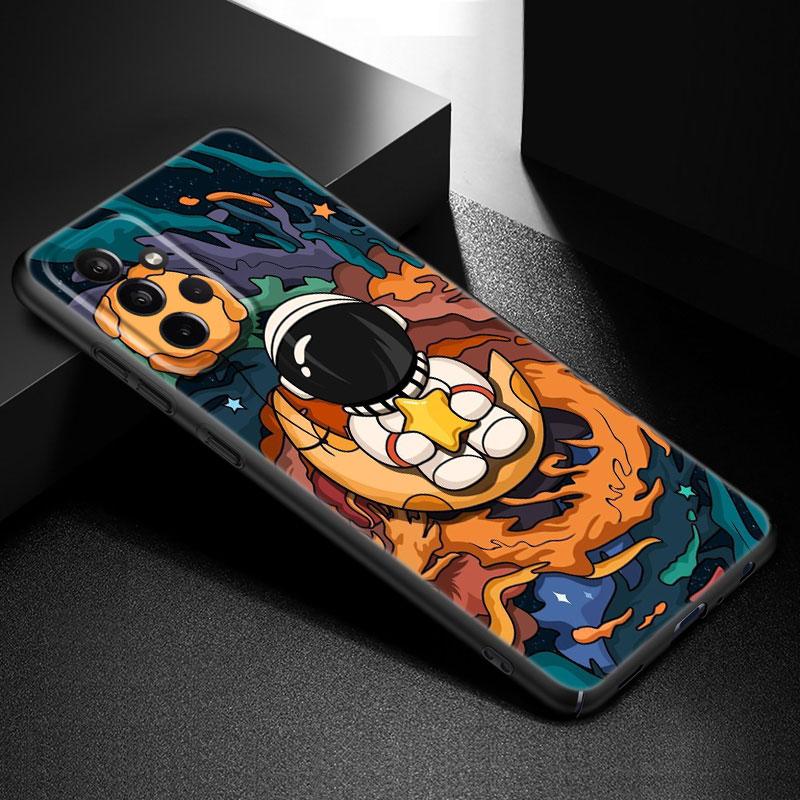 Милый чехол для телефона с космонавтом и Землей для Samsung Galaxy A21 A30 A50 A52 S A13 A22 A32 A33 A53 A73 5G A11 A12 A31 A51 A70 A71 A72