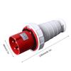 Industrial Connector 3P+E 63A IP67 Waterproof IK07 Collision Resistant Electrical Cord Connector