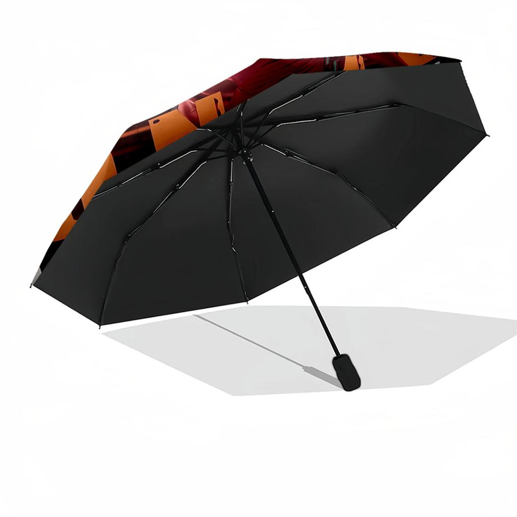 Cristiano Ronaldo Celebration Compact Travel Automatic Umbrella Sturdy 8-Rib Shaft Durable Plastic & Iron for Outdoor Daily Use