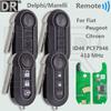 DR ID46 PCF7946 433 МГц Автомобильный Пульт Дистанционного Ключа Для Fiat Delphi 500 Panda Punto Bravo Marelli 500L Ducato Peugeot Boxer Citroen Jumper VAN