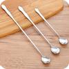 Stainless Steel Long Handle Mixing  Spoon, Tea Coffee Ice Cream Dessert Round Head Spoons, 32cm 26cm 20cm Length Tableware Kitchen Tools