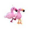 Lively Flamingo Plush Toy Hanging Keychain In Red Yellow And Orange Shades