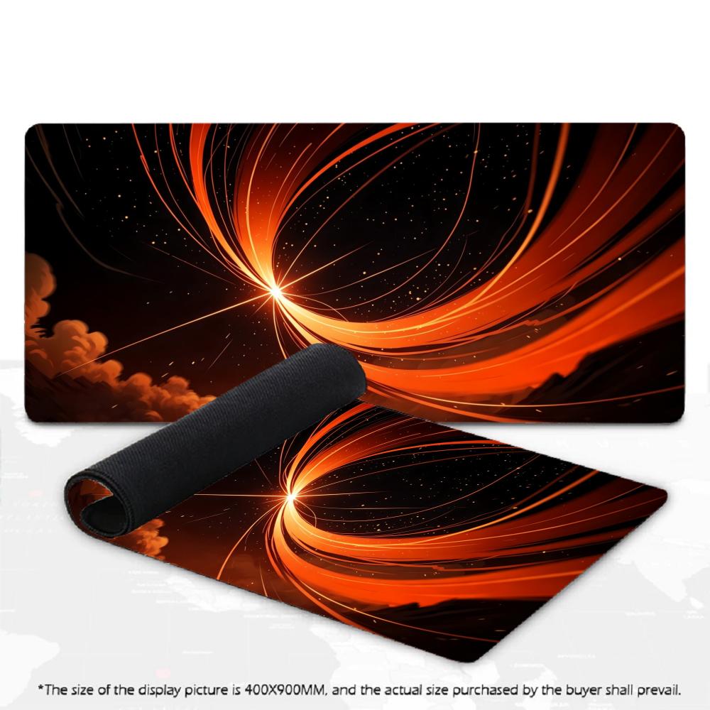 Abstract Swirl Light Stream XXL Gaming Mouse Pad Cosmic Star Trail Art Desk Mat Non-Slip Rubber Computer Keyboard Mouse Mats