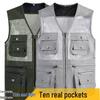 Men's Quick-Dry Multi-Pocket Outdoor Vest for Summer Fishing and Photography