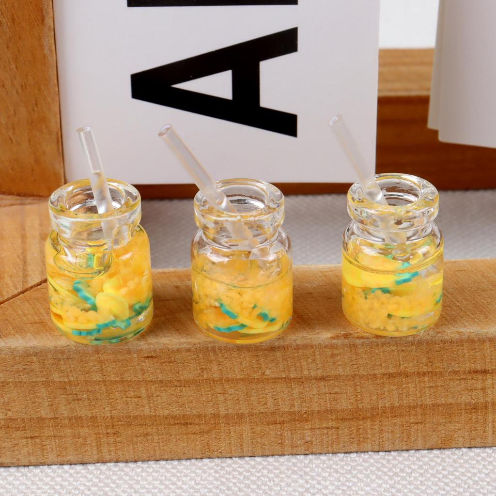 Ручная работа Миниатюрные аксессуары для еды и напитков для кукольного домика: Торт, Сок, Тарелки