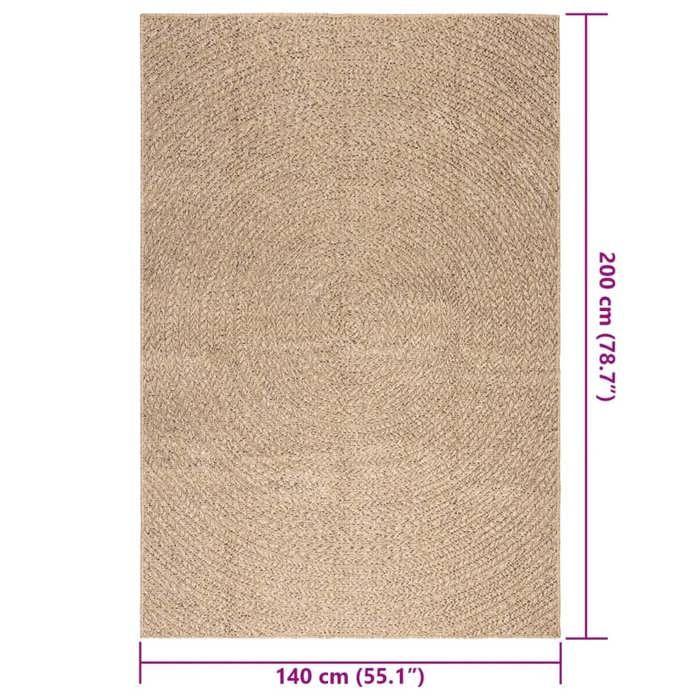 VidaXL Rug 140x200 Cm Jute Look Indoor and Outdoor, Outdoor Rug, Floor Rug, Indoor Rug 364840