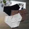 Women's Thin Anti Bacterial Lace Semi Adhesive Non Trace Sexy Low Rise Breathable Briefs
