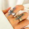 Винтажное персонализированное элегантное открывающееся кольцо на палец в стиле летающего дракона