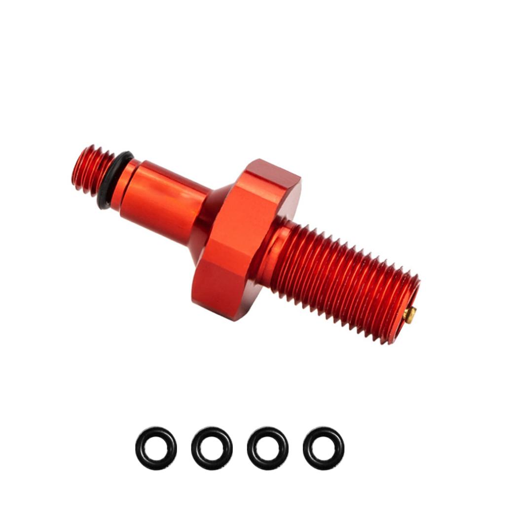 Bike Valve Adapter Conversion Tool Aluminum Alloy Rear Shock Absorber Inflatable Joint Red