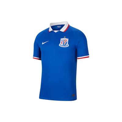 Shanghai Shenhua 2020 Season Home Fan Edition Футболка с коротким рукавом Мужские топы Синие CI7669-480