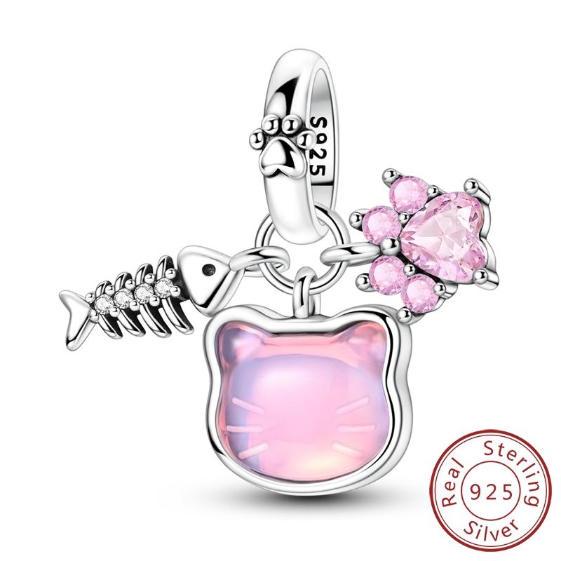 Новые Шармы Медь Звездное Небо Кит Медуза Единорог Кошка Шарм Подвеска Подходит для Оригинального Браслета Бангла Женские Украшения