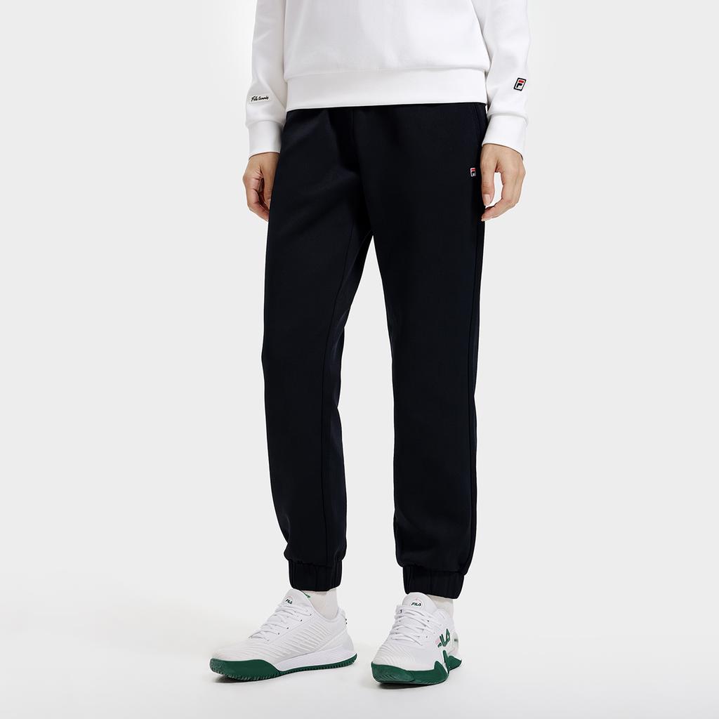 Fila Solid Color Cuffed Tennis Knit Sports Pants Women Bottoms Royal-Blue A11W343601R-NV