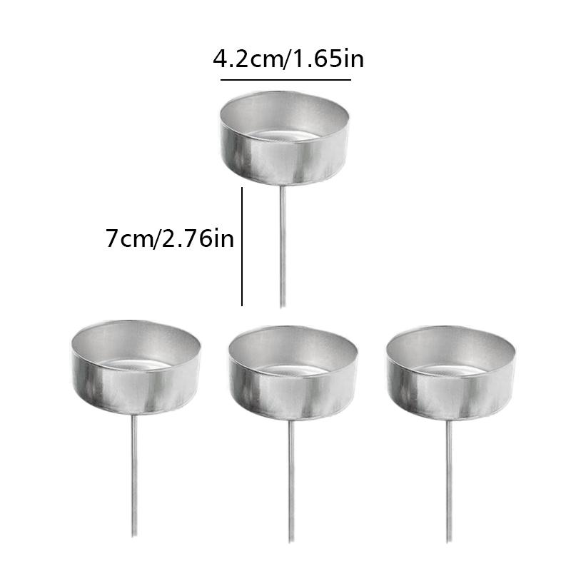 4PCS Holiday Table Decor Iron Candle Cups Iron Rustic Iron Tea Light Containers 4.2cm