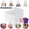 100pcs/lot Organza Drawstring Bags 7x9 9x12 13x18 15x20 Small Gift Pouches for Wedding Jewelry Party Decoration Packaging
