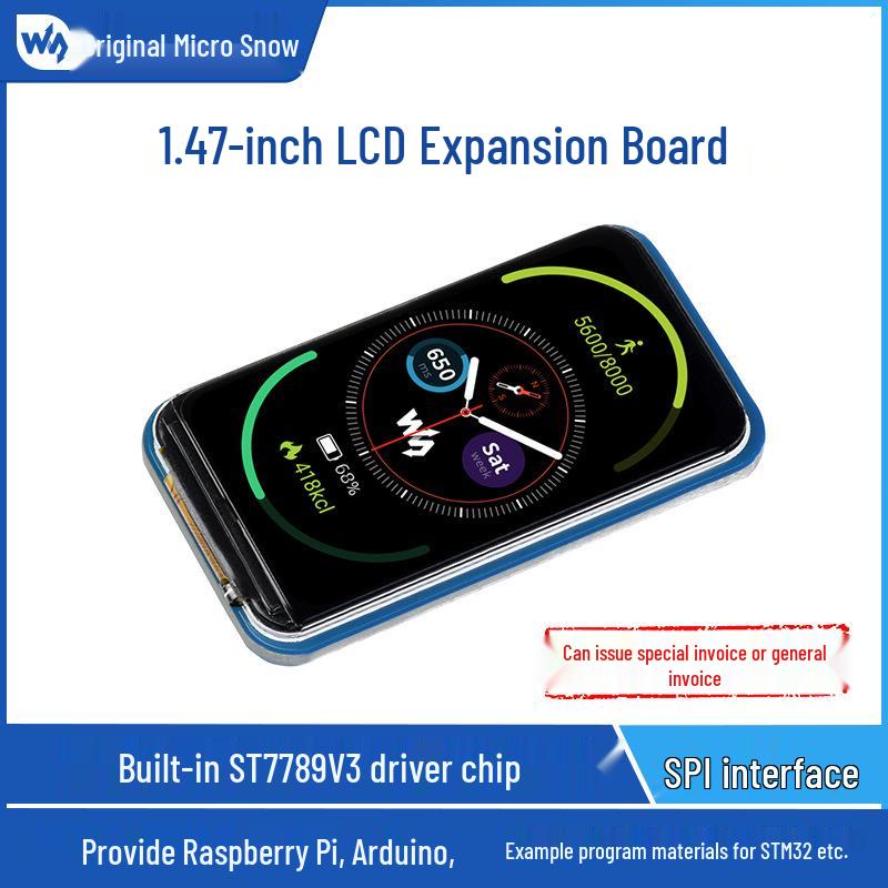 Micro-snow 1.47" LCD Round Display Module, 172×320 Pixels, SPI Communication