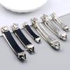 10Pcs Black Anti-slip Barrette Zinc Alloy Automatic Clip Spring Hair Clips Hairpins Accessories.