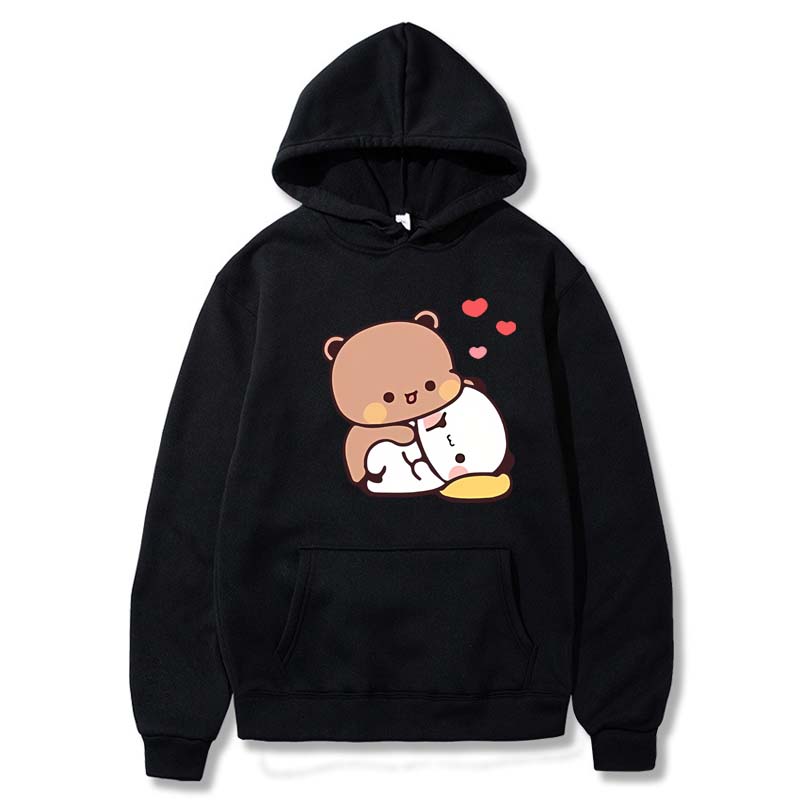 Bubu and Dudu Hoodie Women Aesthetic Graphic Kawaii Bubble Tea Hoodies Unisex Autumn Winter Anime Harajuku Sweatshirts