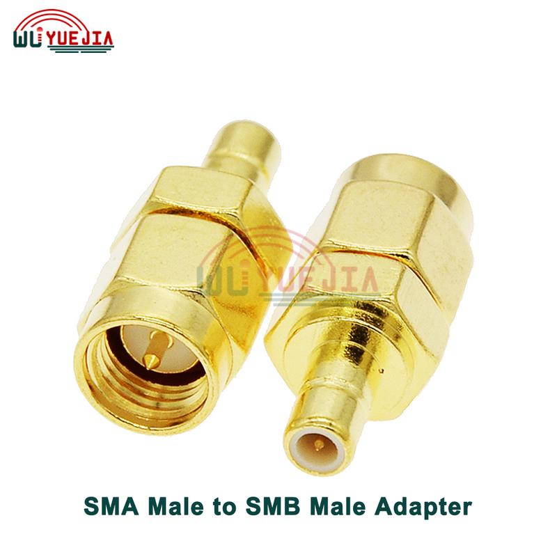 2 шт./лот RF-адаптер SMA на SMB/SMC/MCX/MMCX Штекер или Гнездо Прямой 50 Ом RF Коаксиальный Разъем Позолоченная Латунь
