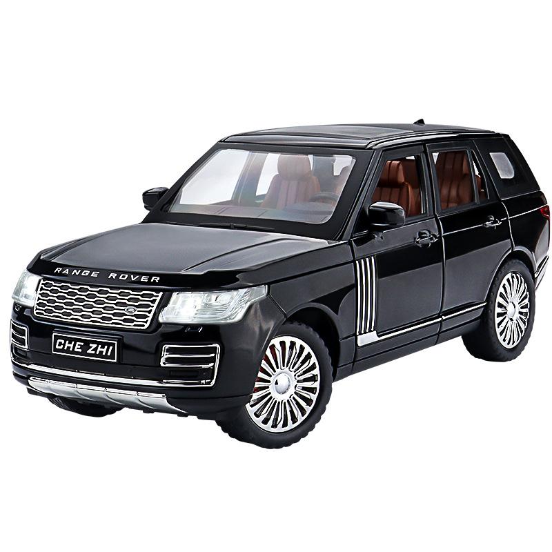 1/24 Land Rover Range Rover Suv Car Model Simulation Sound and Light Pull Back Alloy Car Collection Ornaments Boy Toy Car Gifts