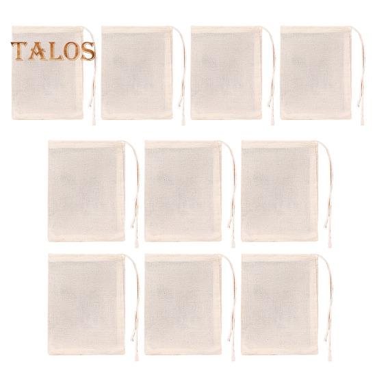 10/20 шт. многоразовых мешочков для специй с завязкой, мешочки из натуральной хлопчатобумажной ткани для фильтрования чая, трав, супа, многоразовые чайные пакетики, прочные мешочки из марли для