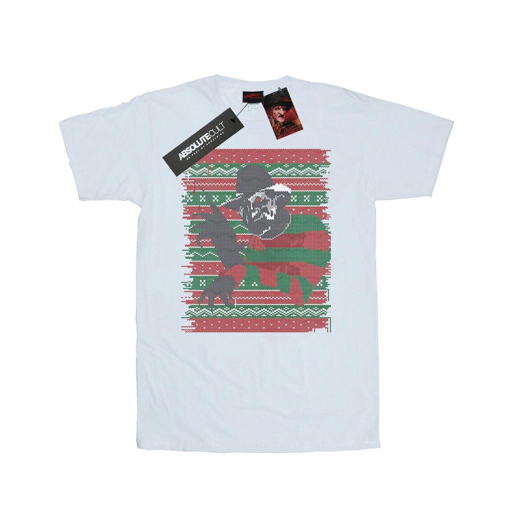 A Nightmare On Elm Street Mens Christmas Fair Isle T-Shirt